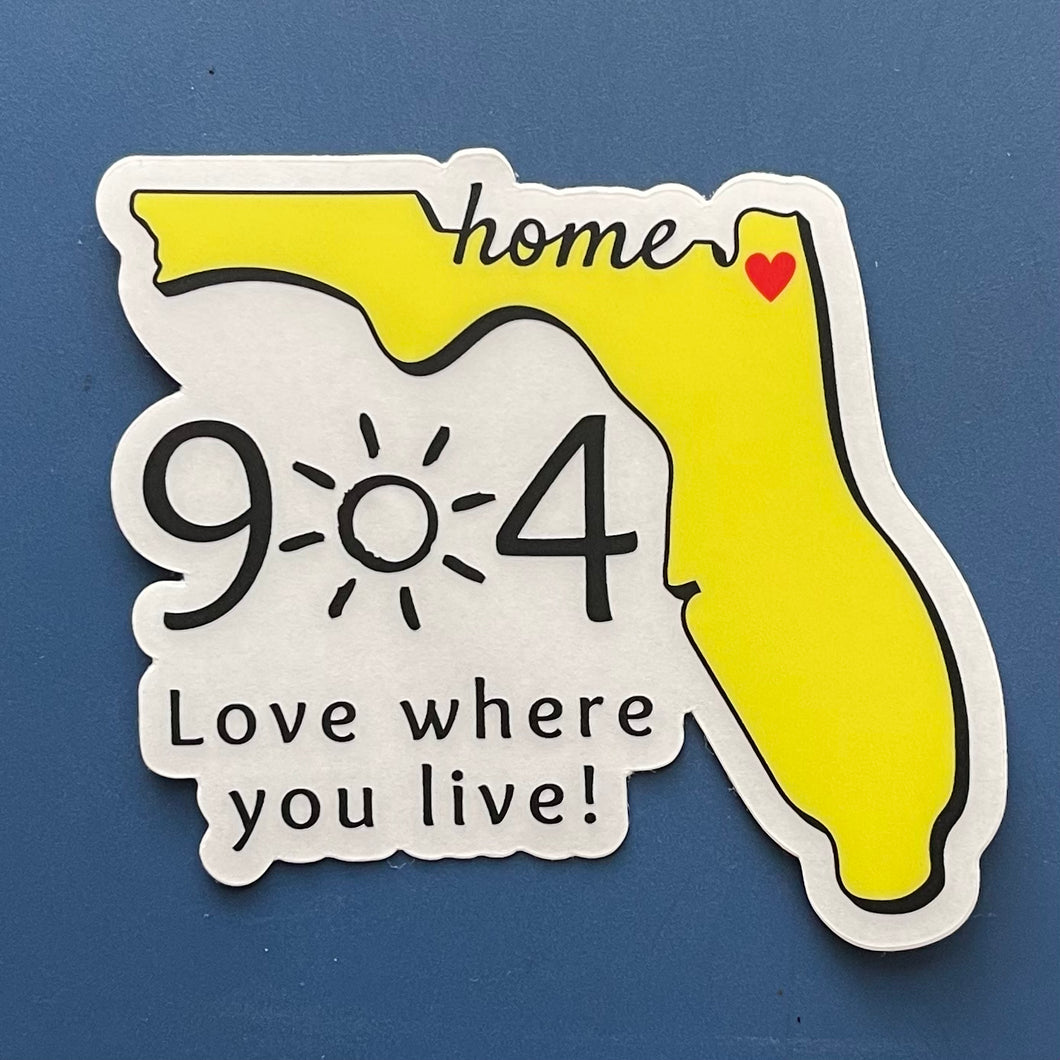 STICKER: 904 Home (clear sticker)